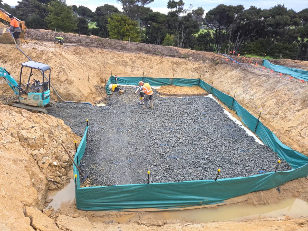 Large excavation and base preparation on Auckland site