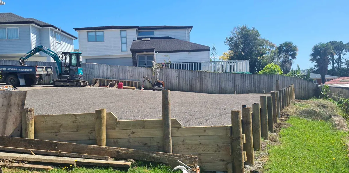 Retaining and hardstand preparation in Auckland